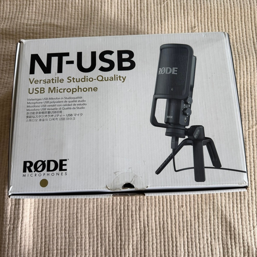 Rode NT-USB Condenser Microphone USB Podcast Studio‎ Mic Pop Filter Stand Tested